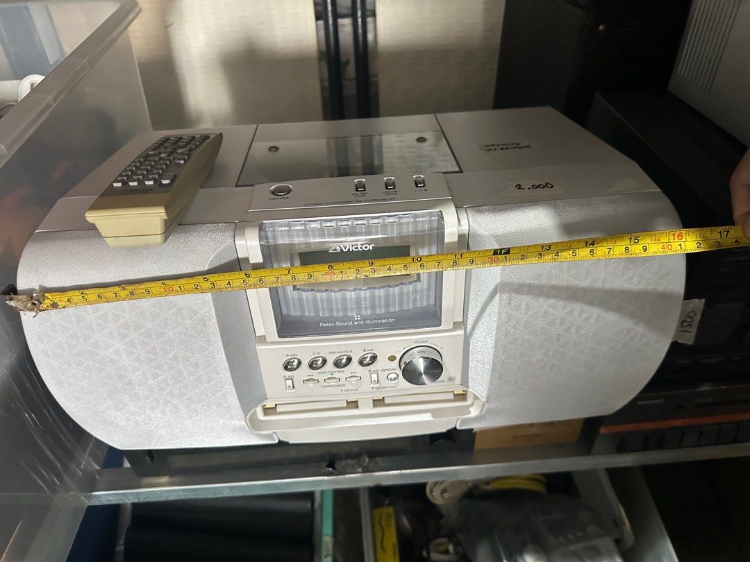 Victor Compact Component MD system (100volts) (Category: Portable Audio Accessories) located in Rodriguez. Submitted by pwestoonlinestore (Listing ID 1352385915, Image 3). Description: With remote control 100 volts (need stepdown transformer) All working Cd player - minsan ayaw .