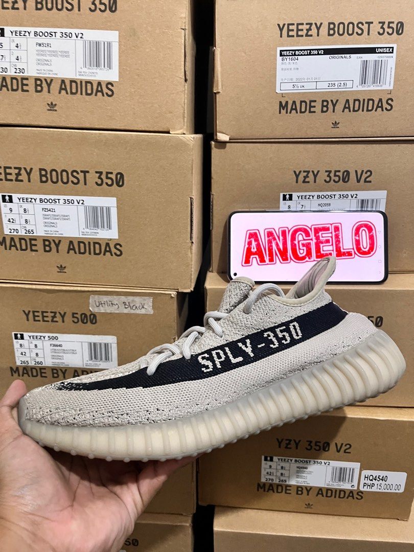 YEEZY 350 SLATE 10 (Category: Sneakers) located in Manila. Submitted by sole.essentials_ph (Listing ID 1352375732, Image 1). Description: YEEZY 350 SLATE Size 10 GOOD AS NEW , PAIRONLY GUARANTEED LEGIT Ig @sole.essentialsph 8,500 only.
