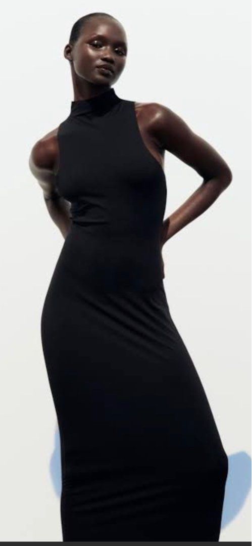 Zara black midi halter dress (Category: Dresses) located in Las Pinas. Submitted by jenped (Listing ID 1352518034, Image 1). Description: Pretty and elegant dress😍 Ganda ng fit promise👌🏼😍 Fit to medium to large body frame✅.