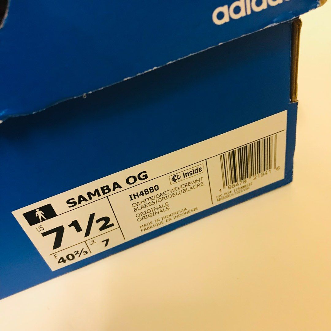 100% authentic Adidas samba (Category: Sneakers) located in Manila. Submitted by 414studio (Listing ID 1352654443, Image 3). Description: 7.5 MEN US Authentic and bought in USA.