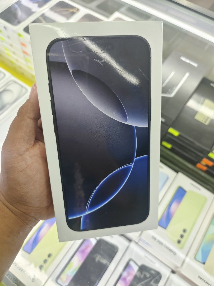 16PRO MAX 256GB SMART LOCK ✅ (Category: iPhone 16 Series) located in San Juan City. Submitted by ABTGadgets (Listing ID 1352589467, Image 2). Description: IPHONE 16PRO MAX 256GB ✅ SMART LOCK ✅ Brand new sealed ✅ never activate(open) ✅ factory sealed ✅ 1 year warranty ✅ 100% Legit / original Freebies: Clear case/tempered glass NOTE: All units are:👈👈 - ✅100% original authentic (legit) - ✅standard factory package Mode of payment: -Cash -Online / b