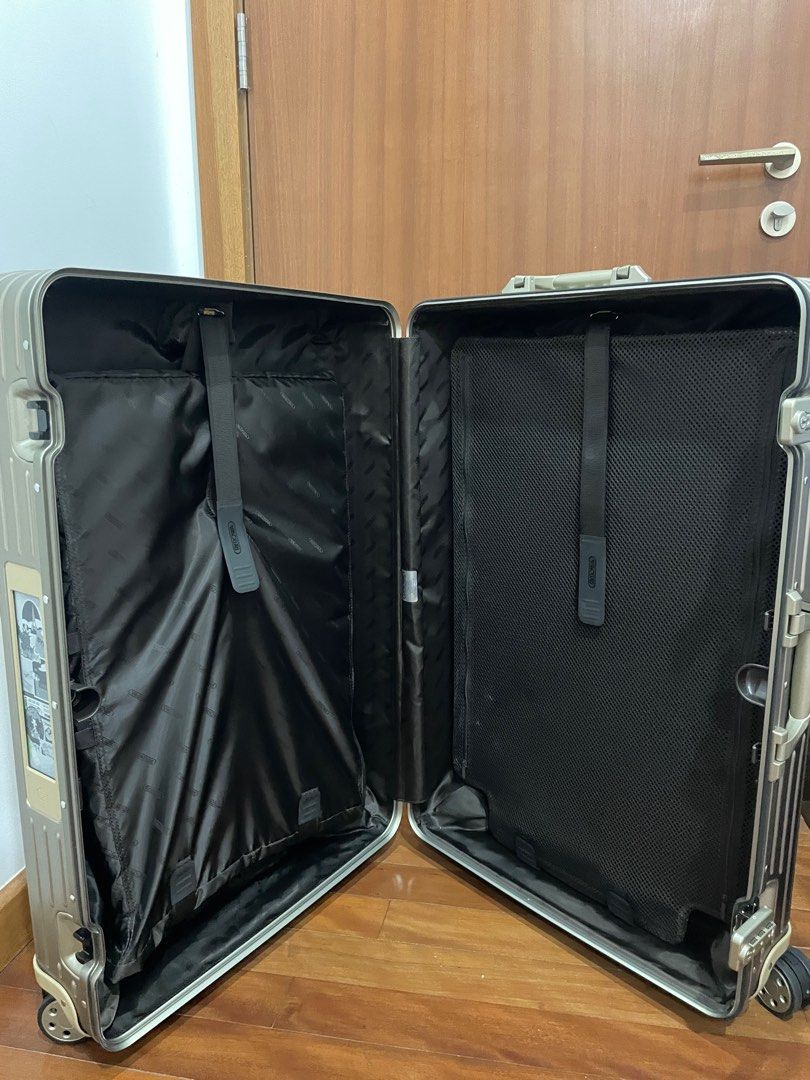98L Rimowa Topas Titanium E-tag, Hobbies & Toys, Travel, Luggage on ...