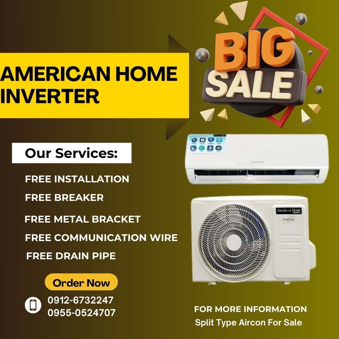 AMERICAN HOME SPLIT TYPE AIRCON, TV & Home Appliances, Air Conditioning ...
