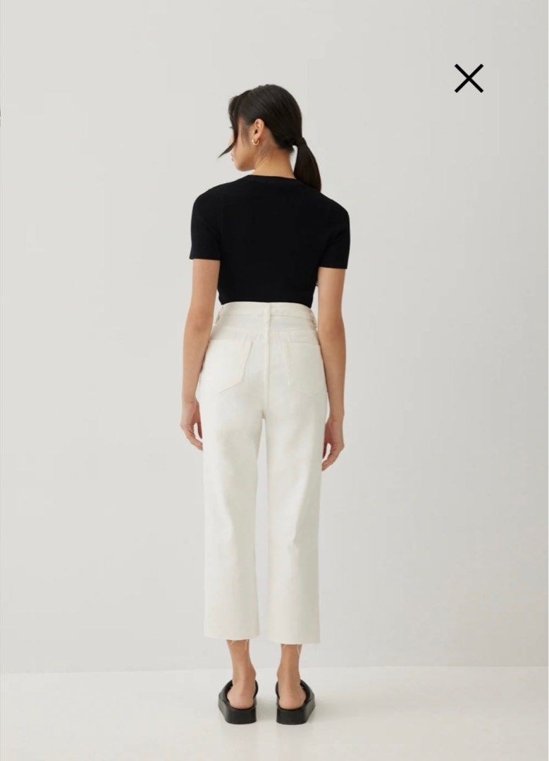 Aurelie High Rise Straight Crop Jeans (Category: Jeans) located in Pasig City. Submitted by mfl24 (Listing ID 1352602434, Image 3). Description: Brand new. Size chart attached but runs big. Very nice cloth. .