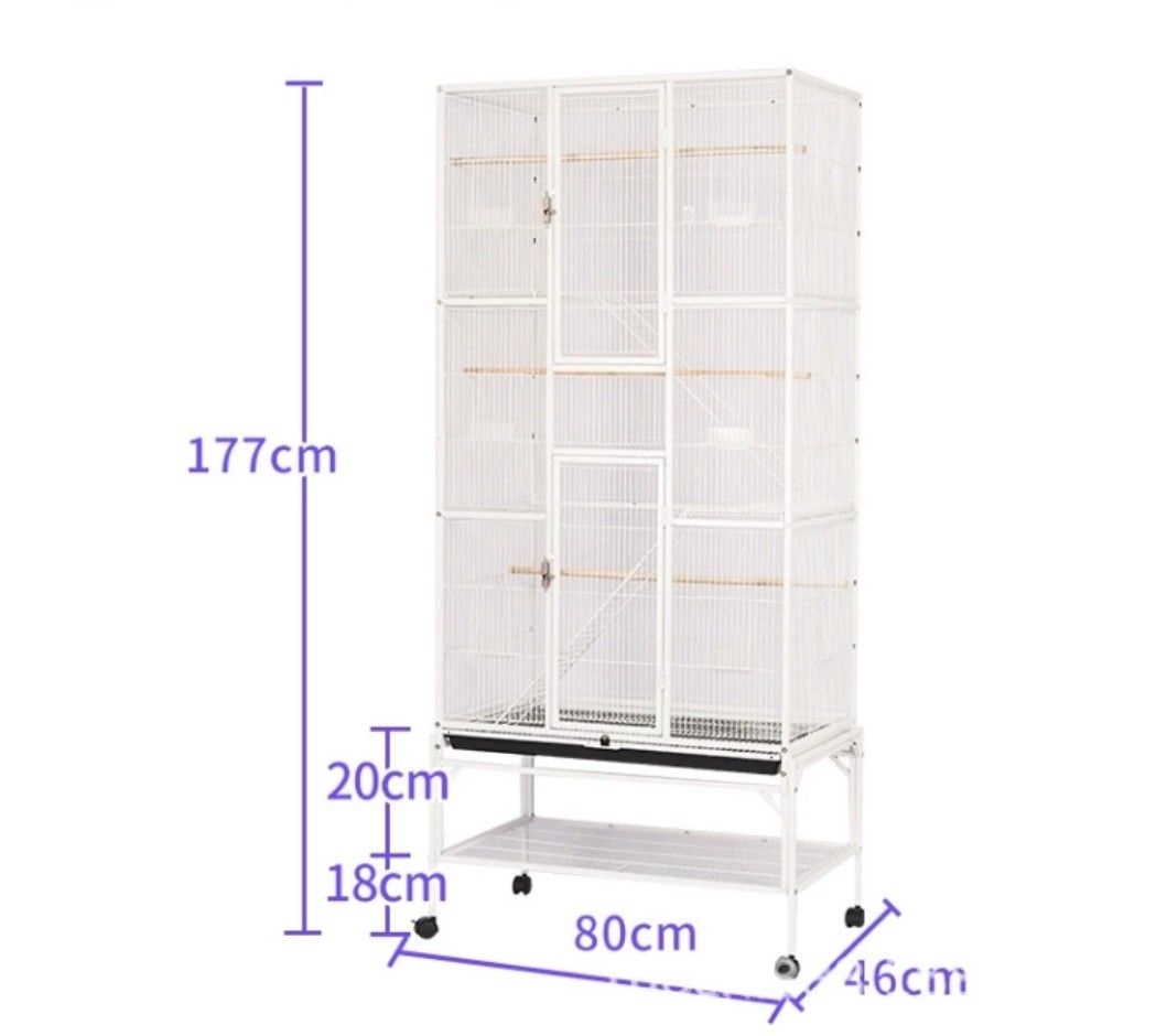Bird Cage. XL size Parrot Cage. 1cm gap. Brand New. Come with removable trolley. Include Delivery (Category: Homes & Other Pet Accessories) located in Singapore. Submitted by ah_huat79 (Listing ID 1352543378, Image 2). Description: Bird Cage. XL size Parrot Cage. 1cm gap. Brand New. Come with removable trolley. Include Delivery.
