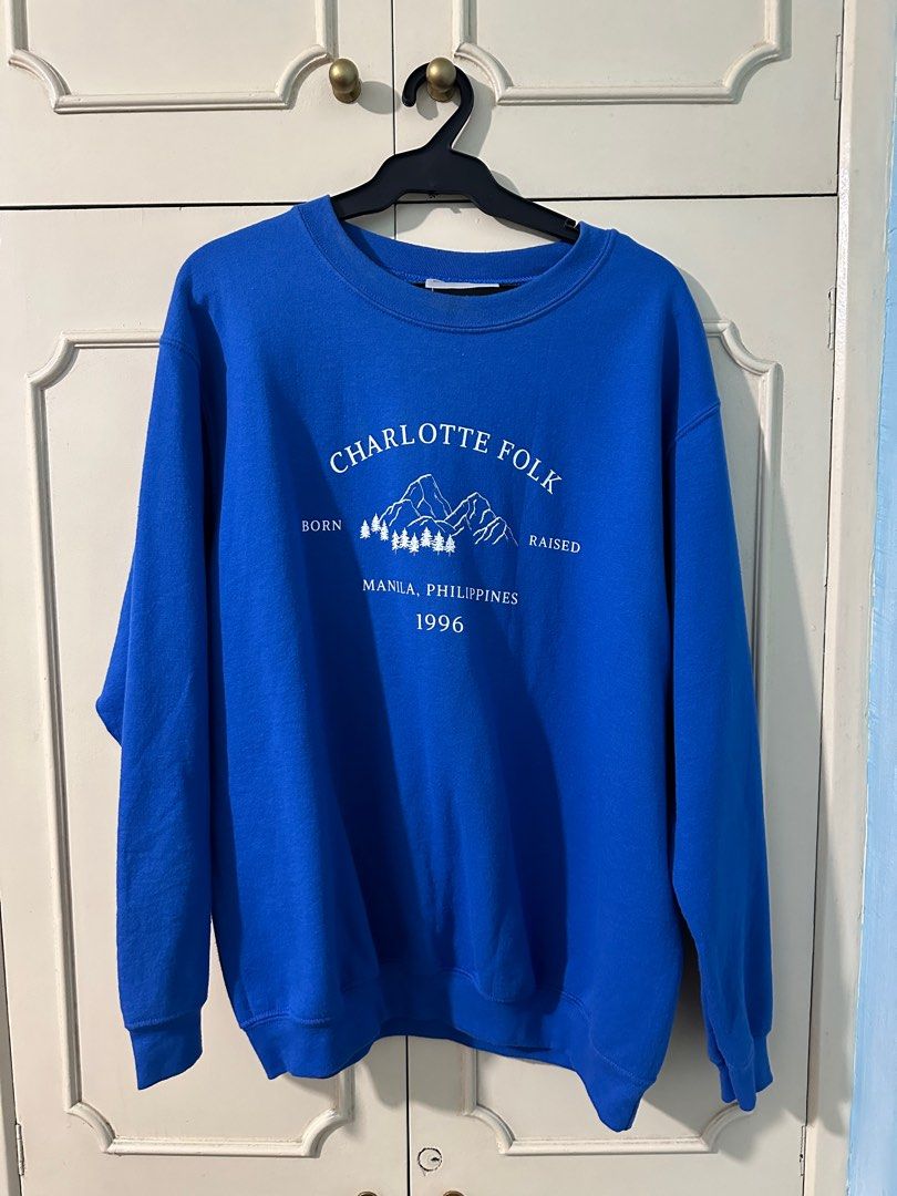Charlotte Folk sweater (Category: Coats, Jackets and Outerwear) located in Manila. Submitted by thriftchup (Listing ID 1352654082, Image 1). Description: Name: charlotte folk Size: XL Condition: worn once 9.5/10 Price: 699.