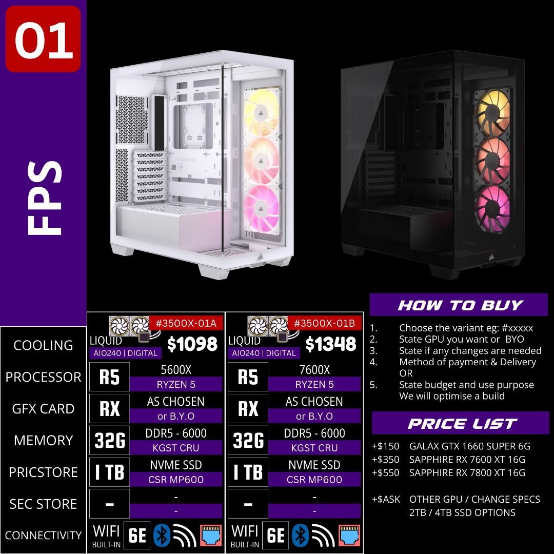 CORSAIR 3500X BUILDS GAMING PC RIGS | AMD RYZEN CUSTOM PC INTEL CORE ...