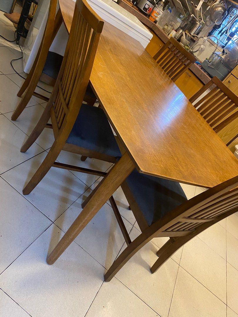Dining table with 6 chairs (Category: Tables & Sets) located in Manila. Submitted by geesp (Listing ID 1352606141, Image 2). Description: Dining table for 6-8 persons. Dining table and. 6 chairs (1 chair is not just Included in the photo.) Bought at SM megamall at 25k.
