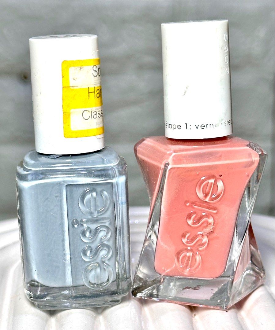 Essie Polish Bundle (Category: Hands & Nails) located in Las Pinas. Submitted by _bernadetteg (Listing ID 1352560230, Image 1). Description: Essie Nail Polish bundle for only 500 pesos Petal Pushers and Pinned Up Good as new. Lightly used RFS: too much nail polish.