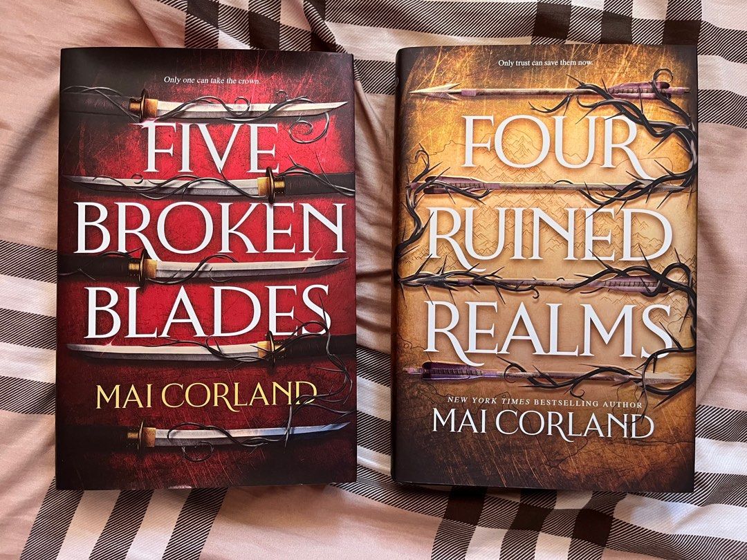 [SET] Five Broken Blades & Four Ruined Realms First Print Limited Edition (Category: Storybooks) located in Santa Rosa. Submitted by fbvolv (Listing ID 1352548149, Image 1). Description: Downsizing my books collection! Sold as a set. Barely used, just displayed on my shelf. MOP: GCash, BPI, BDO, Maribank MOD: 1. LBC Nationwide 2. Lalamove (from Sta. Rosa Laguna) - same day within Laguna / Cavite / Batangas 3. Lalamove (from Rockwell, Makati) - To