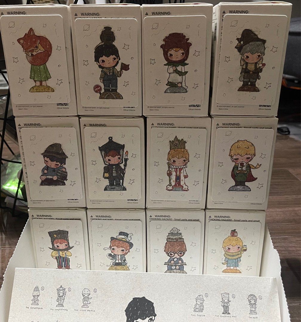 Hirono Le Petit Prince (Category: Designer & Blind Box Toys) located in Taguig. Submitted by jac_declutters (Listing ID 1352670127, Image 1). Description: HIRONO X Le Petit Prince🥀 WTS LFB • All items are sealed foil with complete inclusions (only bottom of the Box is Opened) • RATIO • Little Prince 1:2 - 1,000 (tingi - 1.4k) ✖️SOLD✖️ Rose 1:2 - 1,000 (tingi - 1.4k) Snake 1:1 - 800 Fox 1:1 - 700 King 1:1 - 800 • TINGI (For Ratio or solo) • Switc
