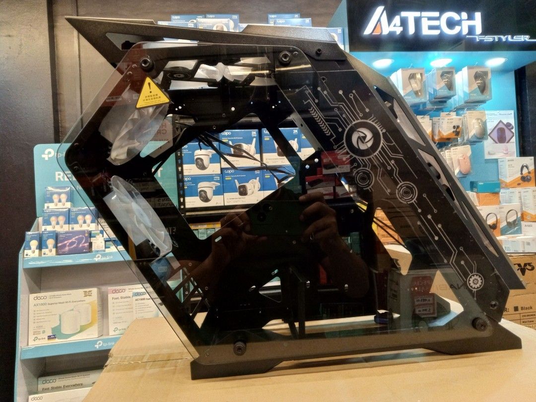Inplay Thunder Cyborg Robot PC Case with 6 ARGB Fans M-ATX Black ...