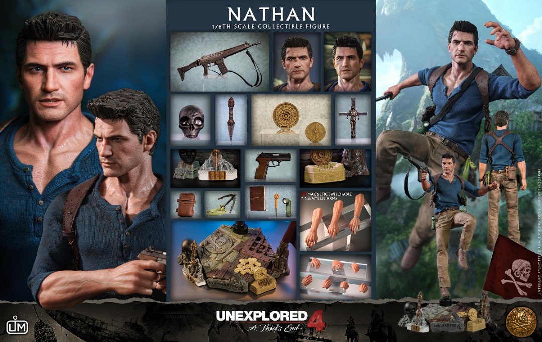 Mô Hình Action Figure 1/6 LIMTOYS LIM012 Nathan Drake / Uncharted 4 A Thief End Nathan Drake Action Figure 11