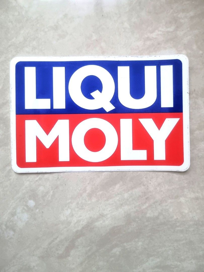 Liqui Moly Sticker (Category: Accessories) located in Singapore. Submitted by spray_specialist (Listing ID 1352606416, Image 1). Description: Liqui Moly Sticker Pic 1 Approximate size 11cm x 7cm × 1 piece Cost - $5 Pic 2 Approximate Size 1 pair of 6cm x 4cm (Small) x 2 pieces $5 -Free postage- Normal Post.