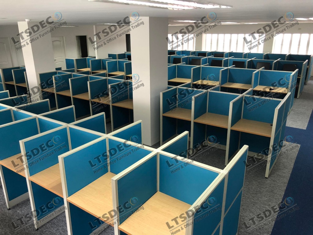 MODULAR TABLE WORKSTATION LINEAR CUBICLES OFFICE PARTITION, Furniture ...
