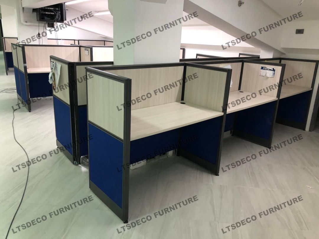MODULAR TABLE WORKSTATION LINEAR CUBICLES OFFICE PARTITION, Furniture ...