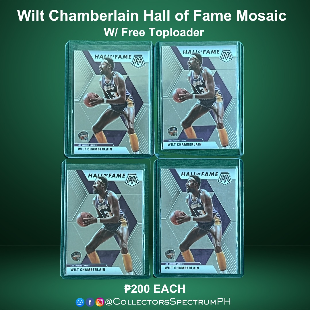 Wilt Chamberlain Hall of Fame Mosaic W/ Free Toploader, Hobbies & Toys ...