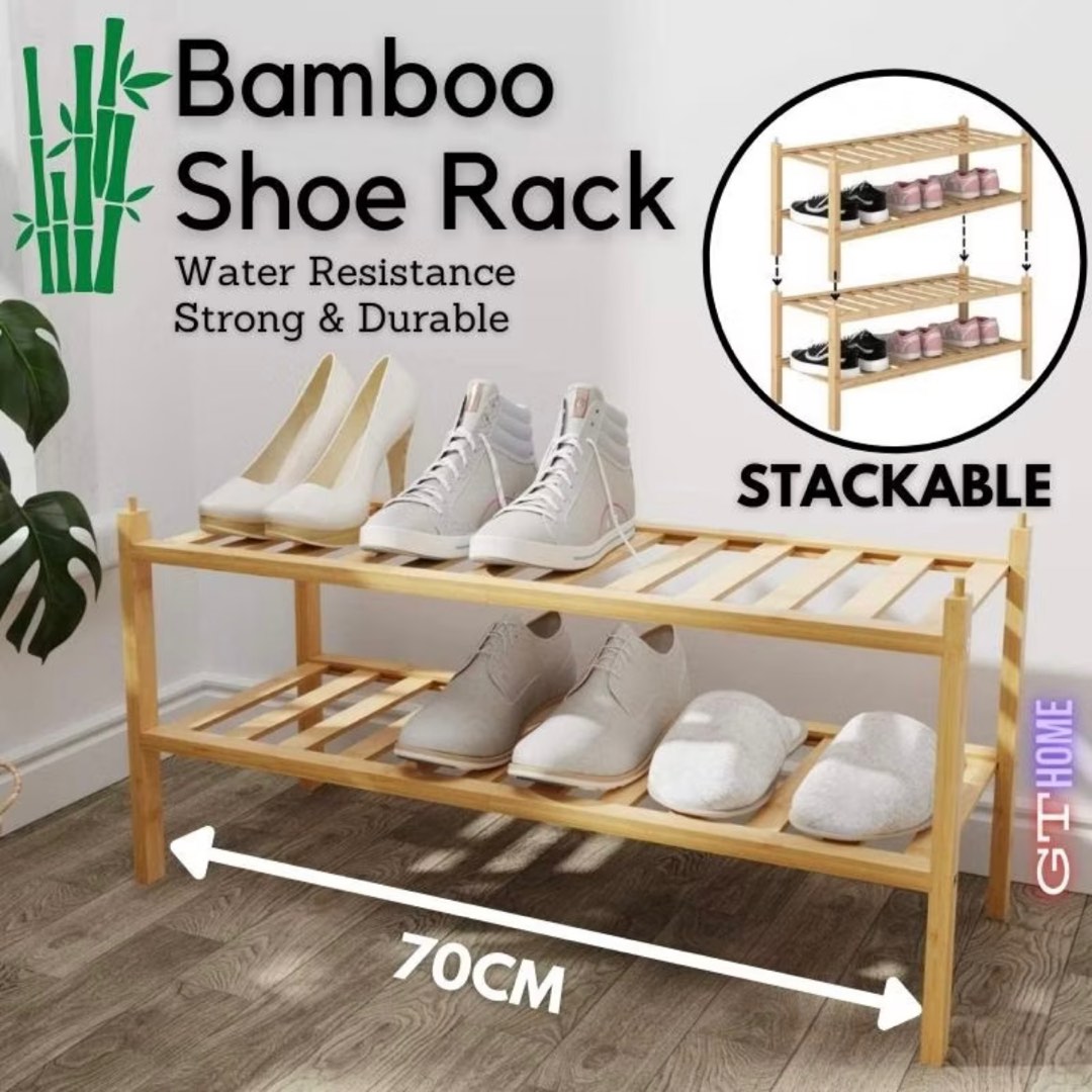 Wooden Shoe Rack | Shoes Rack | Bamboo Shoe Rack | Stackable Shoe Rack ...