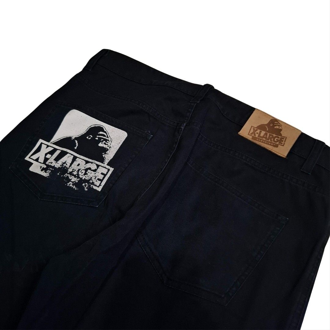 X-Large size 34 black denim jeans xlarge (Category: Jeans) located in Cainta. Submitted by soliven_ (Listing ID 1352535048, Image 2). Description: Measurements (inches): Waistline 35 Length 42 Leg opening 9 condition: 10/10 — minimal signs of wear. need wash. ₱1.5k.