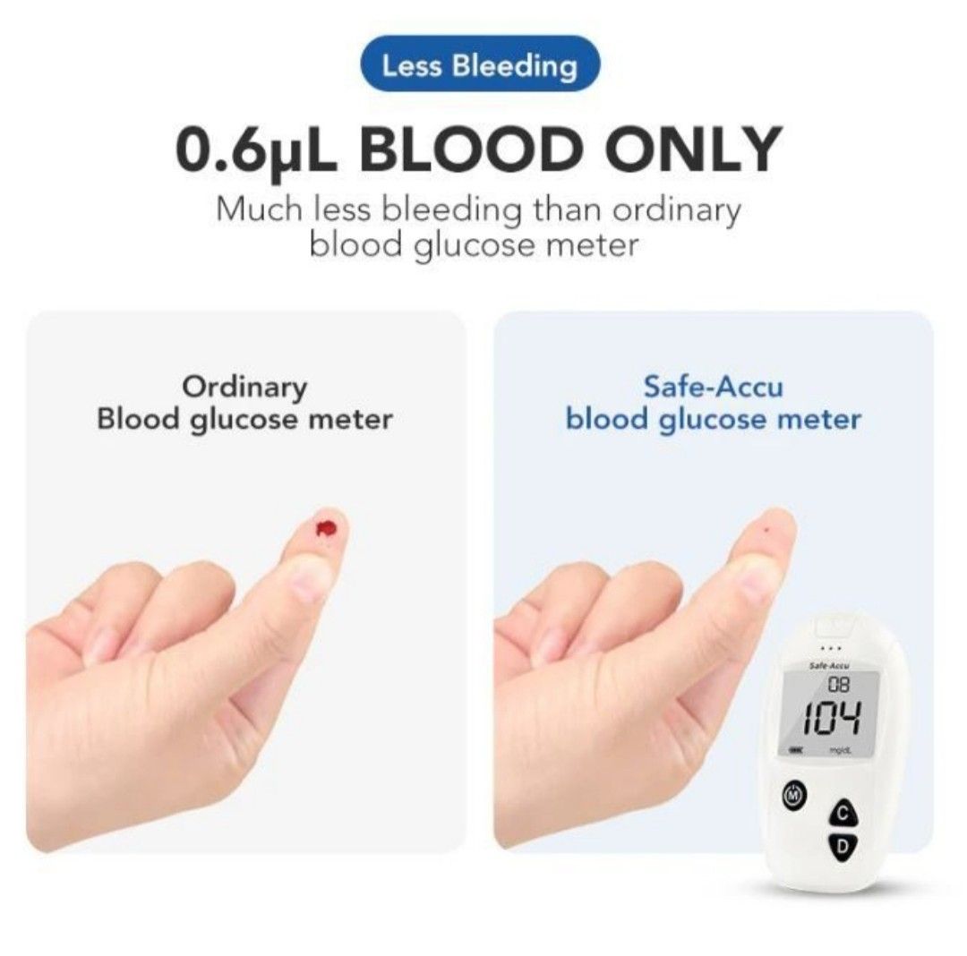*100% Genuine!* Sinocare Glucometer Diabetes Blood Sugar Glucose Monitor Kit + Test Strips & Lancets (Category: Health Monitors & Weighing Scales) located in Singapore. Submitted by thejewelbox (Listing ID 1255262863, Image 3). Description: Sinocare Safe Accu / Accu 2 Blood Glucose Meter Glucometer Kit Diabetes Tester Blood Sugar Meter (50 Test Strips Lancets) 💯 Seller with 3000+ reviews. Buy with confidence! ⭐ Brand New! Ready Stock :) 😊 Same 