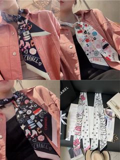 100% new Chanel Twilly silk cashmere scarf 新款合集 真絲羊絨 方巾 頸巾 絲巾 禮盒裝 禮物 gift64200166323714110