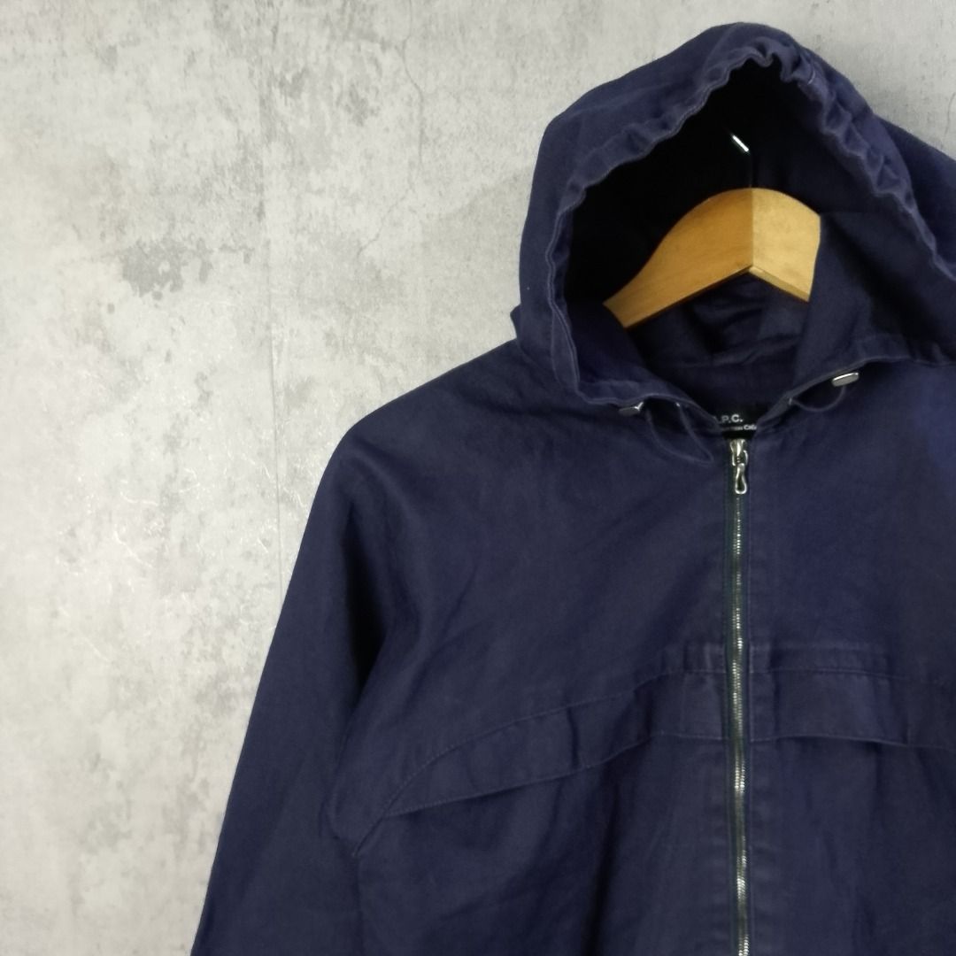 Atelier Production Creation (APC) Jacket (Category: Coats, Jackets and Outerwear) located in Manila. Submitted by lower-level.ph (Listing ID 1352859527, Image 2). Description: Dimension:23length x 19width Condition: Excellent Color rate: 9.5/10 Material: POLYESTER Issue: None.