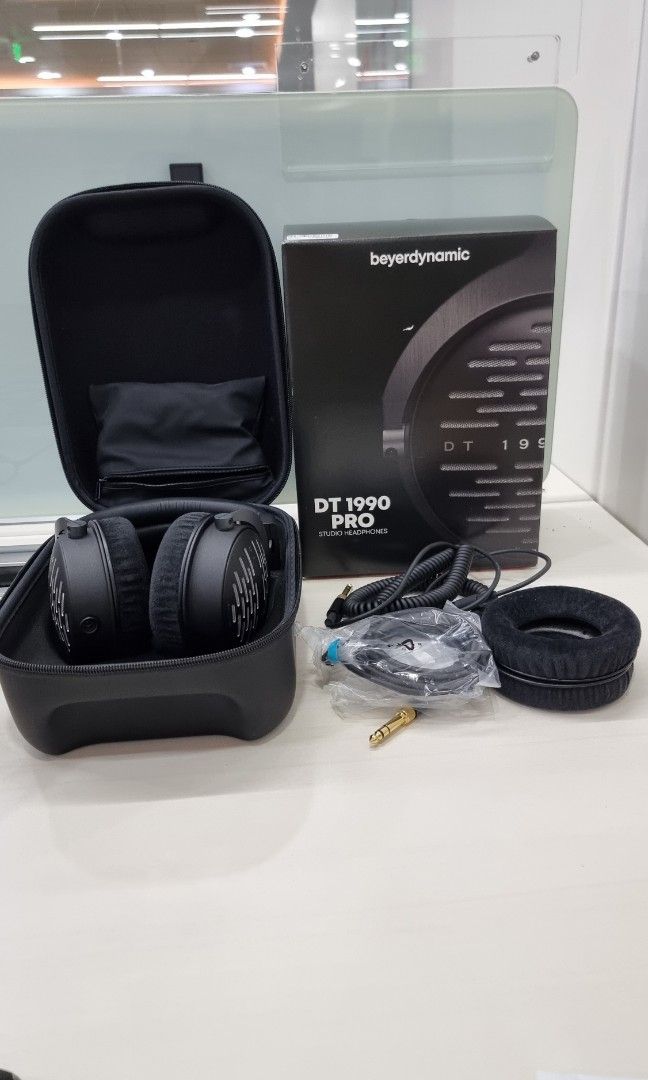 Beyerdynamic DT 1990 Pro Openback Headphones (Category: Headphones & Headsets) located in Manila. Submitted by dms120 (Listing ID 1352796088, Image 1). Description: Beyerdynamic DT 1990 Openback Headphones -250 Ohms, 45mm tesla dynamic drivers -Complete with 2 sets of earpads and 2 sets of cables (coiled and straight) -Frequency Response: 5-40,000 Hz -Sound Pressure Level: 102 dB RFS: Upgraded already SRP: 34,500 Bought from Audible Illusions in 