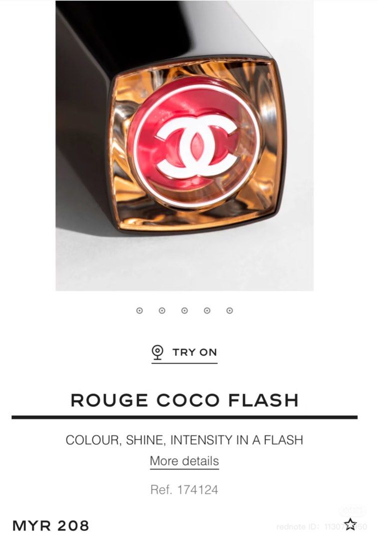 CHANEL coco flash 124 vibrant lipstick (Category: Makeup) located in Caloocan City. Submitted by beaaliimm (Listing ID 1352839382, Image 1). Description: No box Opened mid 2024.
