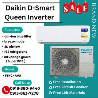 DAIKIN D-SMART QUEEN INVERTER SPLIT TYPE AIRCON