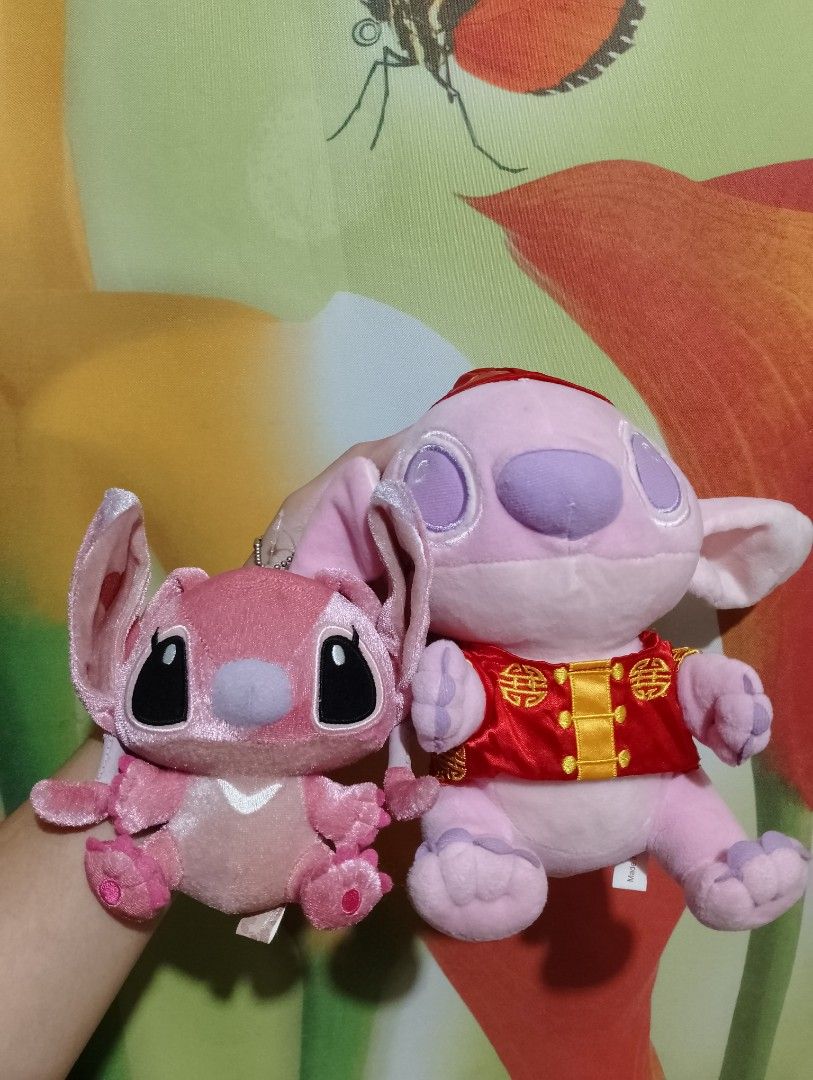 Disney Lilo & Stitch Angel Charm and Small plush collectible stuffed ...