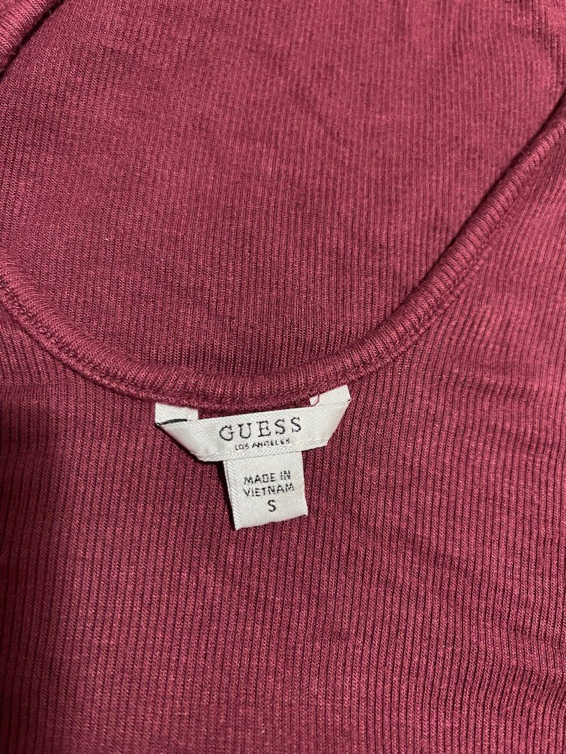 GUESS Bodysuit (Category: Others Tops) located in Baliuag. Submitted by celyth (Listing ID 1352868582, Image 2). Description: small to medium snap button scoop back color may vary due to lighting shipping fee c/o buyer.