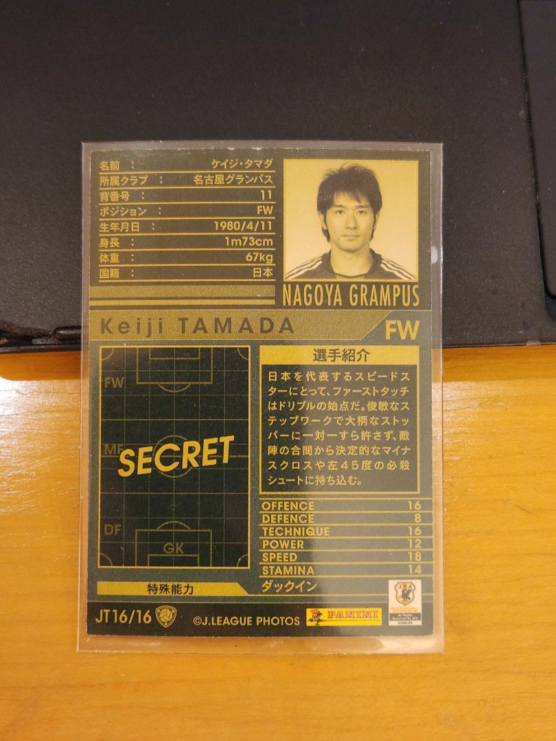 Keiji Tamada 玉田圭司WCCF Panini 日本足球員名古屋鯨魚足球卡, 興趣及遊戲, 收藏品及紀念品, 明星周邊- Carousell