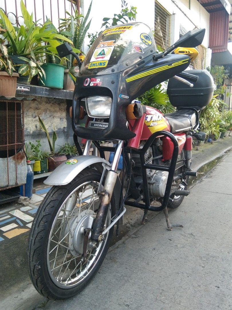 HONDA TMX 125 (Category: Motorbikes for Sale) located in Manila. Submitted by rogerguzma89302 (Listing ID 1352731175, Image 2). Description: Honda 2006 TMX 125cc.As is where is SELLING.RUNNING CONDITION.ISSUE.PASO REHISTRO TWO YRS.PRIVATE.NEEDS CARB TUNING.NEW TIRES FRONT N REAR.NEW SIDE PLASTIC COVERS.NEW TANK WITH LOCK.UPGRADED PARTS.ALL STOCK '06 MODEL..