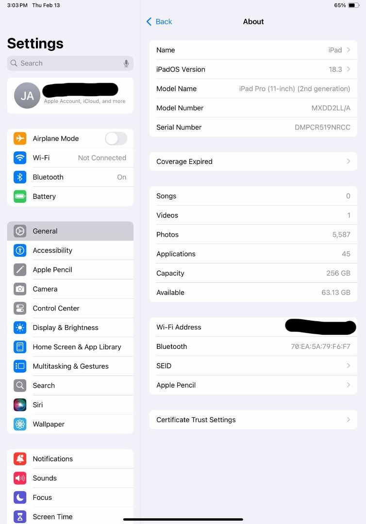 Ipad pro 11" 256gb 2nd gen (Category: iPad) located in Rizal. Submitted by jpaul88 (Listing ID 1352764216, Image 3). Description: inside case upon first use, no damage. comes with box + charger. I have the apple pencil 2nd gen (slight scratches) add if you want..