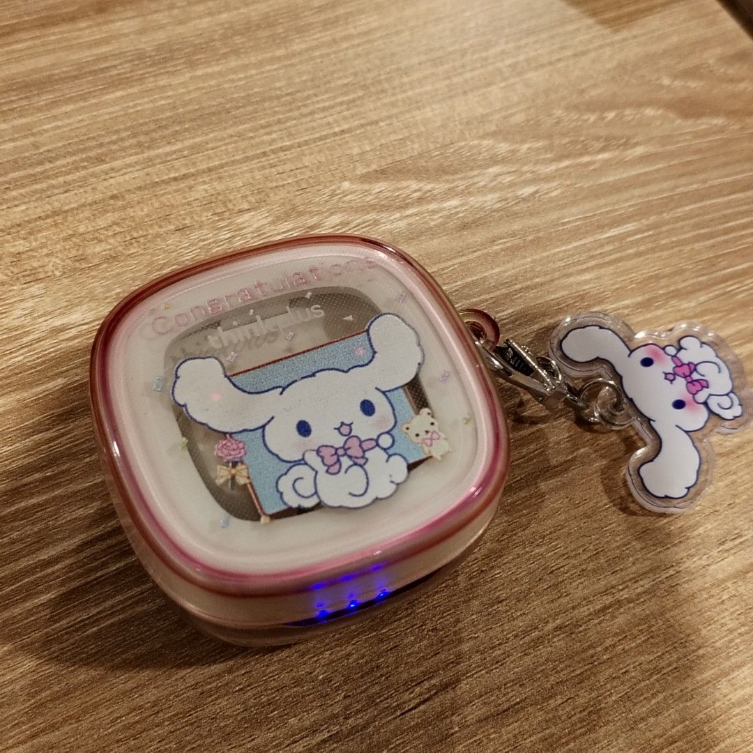 Lenovo Thinkplus XT62 Cinnamoroll case (Category: Earphones) located in Quezon City. Submitted by nlbuenaventura (Listing ID 1352721700, Image 2). Description: no issues, charges with USB Type C cable. charger/cord not included. just the earphones with protective case for sale. slight red dye on the protective case. the case and earphones themselves are still white. brand: Lenovo color: white protective case: Cinnamoroll location: Visayas, Quezon