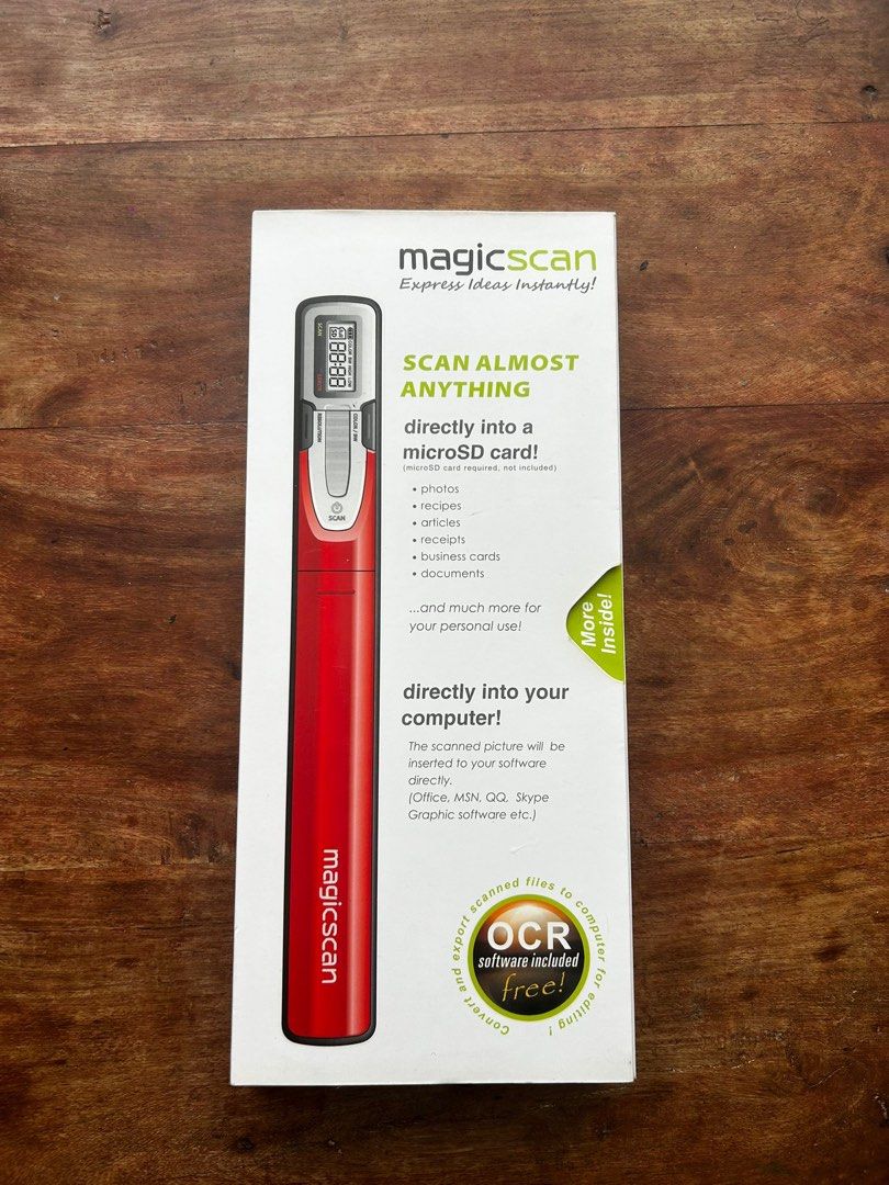 Magic scanner (Category: Other Accessories) located in Singapore. Submitted by mushroommini (Listing ID 1352760883, Image 1). Description: Details and instructions can be found on the box. Blk 138 lorong ah soo.