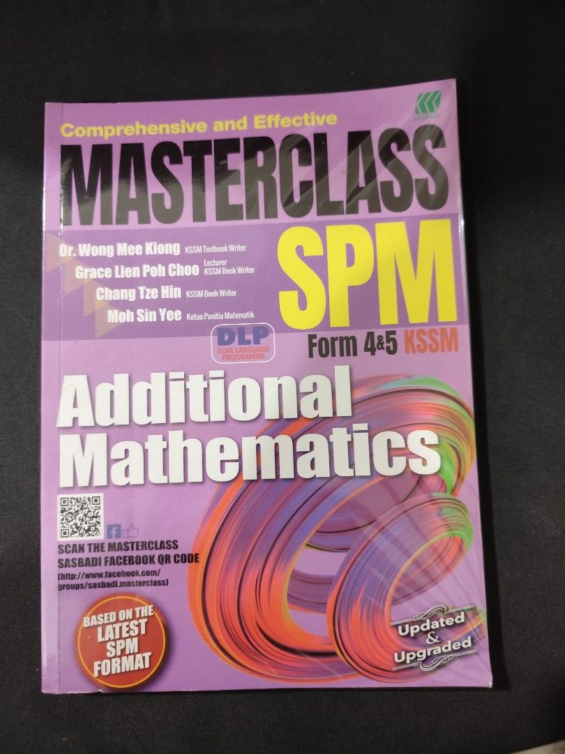 Masterclass Addmath (Category: Textbooks) located in Kuala Lumpur. Submitted by haziqamir097510 (Listing ID 1352834447, Image 1). Description: wrapped and still good.