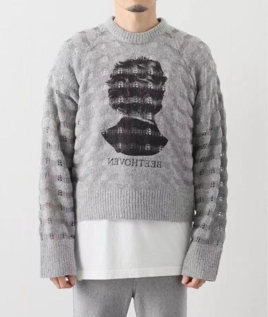 MASU 22AW REVERSE BEETHOVEN SWEATER, 男裝, 上身及套裝, 衛衣 MASU 22AW REVERSE BEETHOVEN SWEATER, 男裝, 上身及套裝, 衛衣