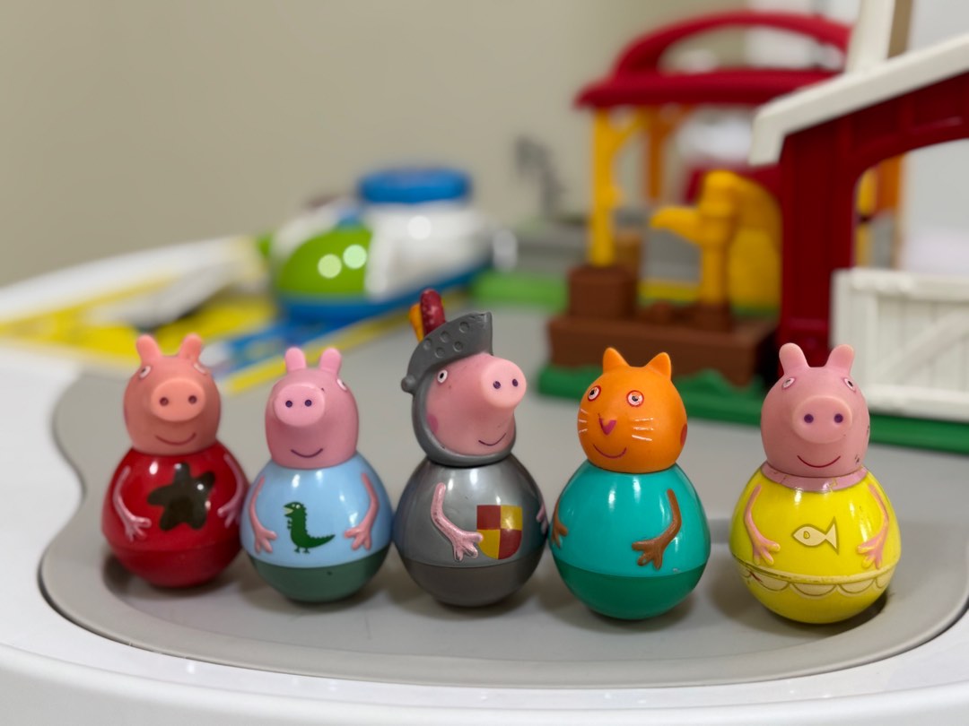 Peppa Pig Weebles Pack De 4 Figuras - Muñecos Tambaleantes Para Juego Imaginativo