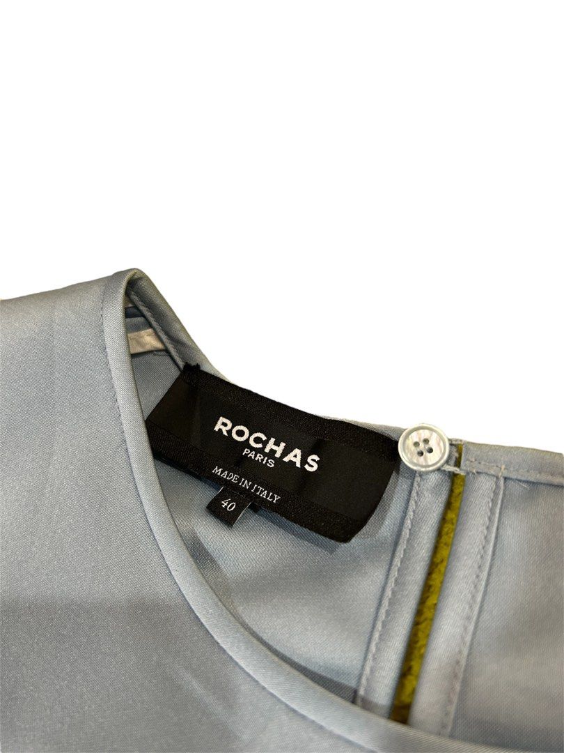 ROCHAS PARIS Silky Short Sleeve Blouse (Category: Luxury Apparel) located in Cagayan de Oro. Submitted by archive.picks (Listing ID 1352737220, Image 3). Description: ROCHAS PARIS Crystal Dragonfly Short Sleeve Blouse W:21” L:24” Shoulder:18” Sleeve:8.5” Hem:21” Issue photo attached Size 40 on tag negotiable .