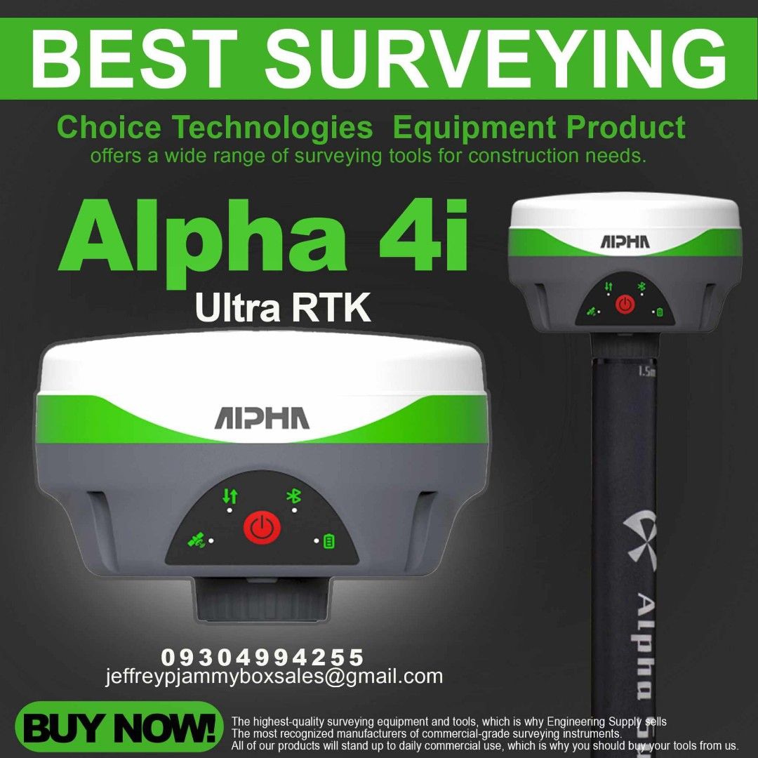 Rtk alpha 4i brand new (Category: Construction Tools & Equipment) located in Manila. Submitted by ecalnerjef66032 (Listing ID 1352806364, Image 3). Description: rtk alpha 4i 140,000 Complete set Tripod single lock rtk pole tribrach set reflector vest dash Cleaner rain cover educational cd calibration certificate 1year warranty with Freebies Company: Jammybox Bbc Geoinstrument address: Z square mall Del Monte Quezon city contact #: 09304994255 cod
