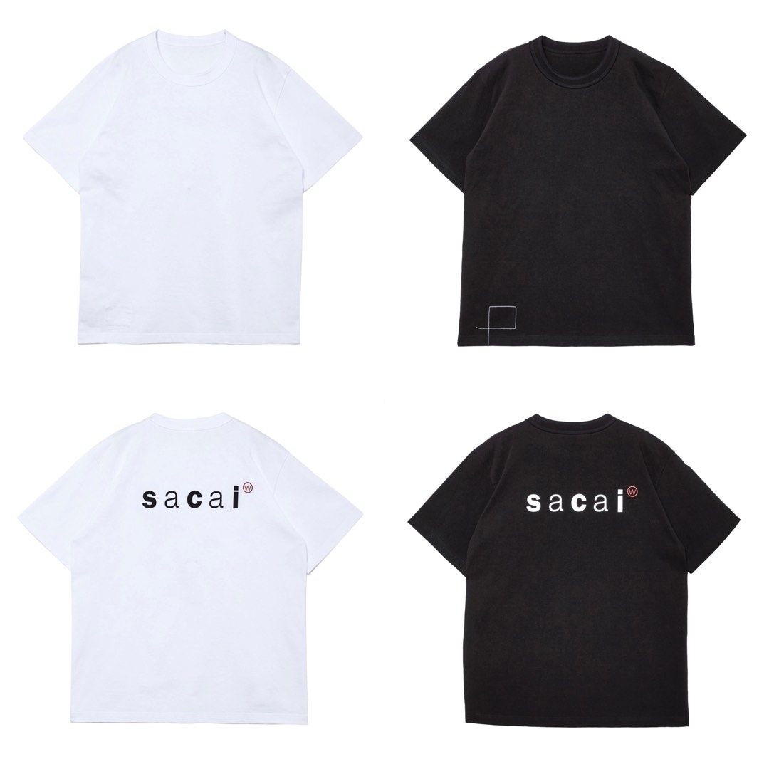 sacai x Wtaps Print Tee, 男裝, 上身及套裝, T-shirt、恤衫、有領衫