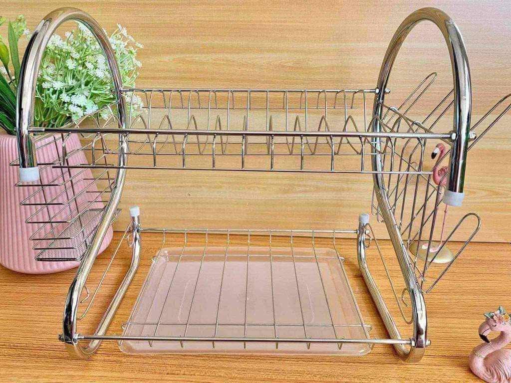 Stainless Steel Dish Drainer Dish Rack (Category: Food Organization & Storage) located in Manila. Submitted by onlineshoppersph (Listing ID 1352714621, Image 2). Description: DISCOUNT FOR BULK/WHOLESALE ORDERS‼️ ✅100% Brand New ✅Good Quality Cash On Deliver - Metro Manila - Delivery Fee/Handling Fee shouldered by BUYERS - DF/HF depends on BUYERS Location Thank You.