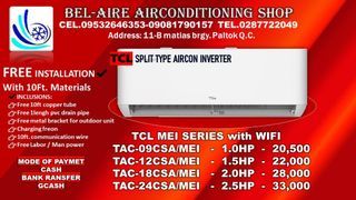 TCL TITAN GOLD INVERTER SPLIT TYPE AIRCON FREE INSTALLATION