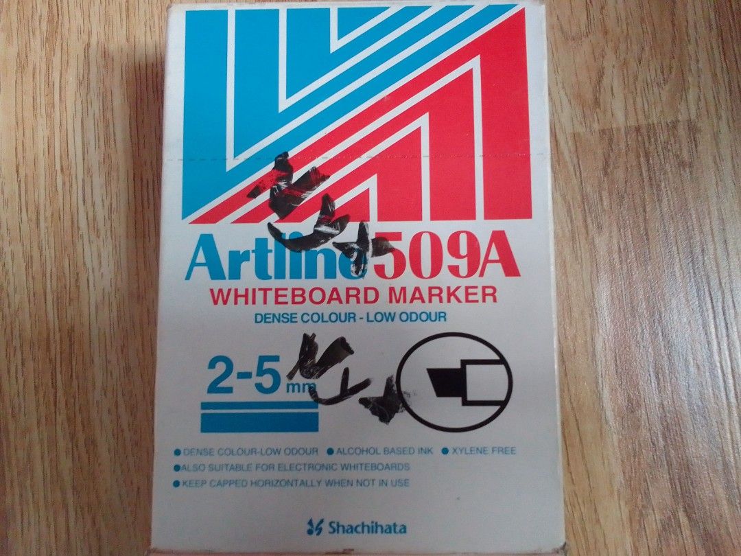 12pcs Artline 509 Whiteboard Marker (Category: Everything Else Others) located in Pasig City. Submitted by riseandslaystore (Listing ID 1352919598, Image 2). Description: 12pcs Artline 509 Whiteboard Marker - Negotiable! - But 4 in our listings, Get free item.