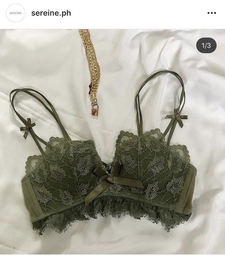 Anna Sweet Talks Green dainty Bra (Category: Undergarments & Loungewear) located in Angeles City. Submitted by kimmysells (Listing ID 1352929370, Image 1). Description: Super dainty and cute Best fit - 36B.