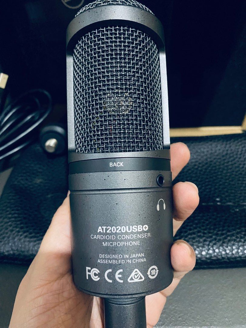 AUDIO TECHNICA AT2020USB+ Condenser Microphone (Category: Microphones) located in Valenzuela. Submitted by randomk1ngdom (Listing ID 1352920570, Image 3). Description: 100% AUTHENTIC. GOOD AS NEW. NO SCRATCHES. LADY-OWNED. COMPLETE ACCESSORIES AND PACKAGING. With free pop filter. RFS: Used for a couple of projects when my AI broke. PAYMENT: GCash/BPI DELIVERY: J&T/Grab/Lalamove (loc. Valenzuela) SF shouldered by buyer Condenser microphone with US