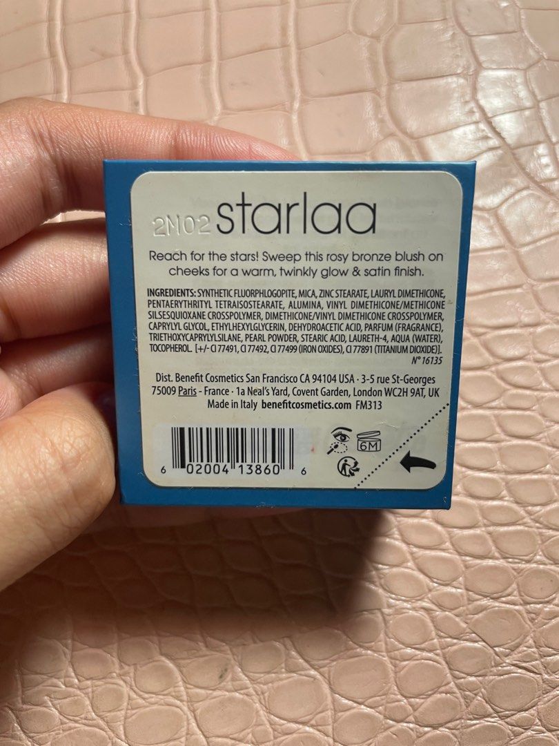 Benefit Mini Blush Starlaa (Category: Makeup) located in Manila. Submitted by kylaaaaa_ (Listing ID 1353000477, Image 3). Description: - rfs: not rlly my shade type anymore - swatched once - authentic; bought from Guam.
