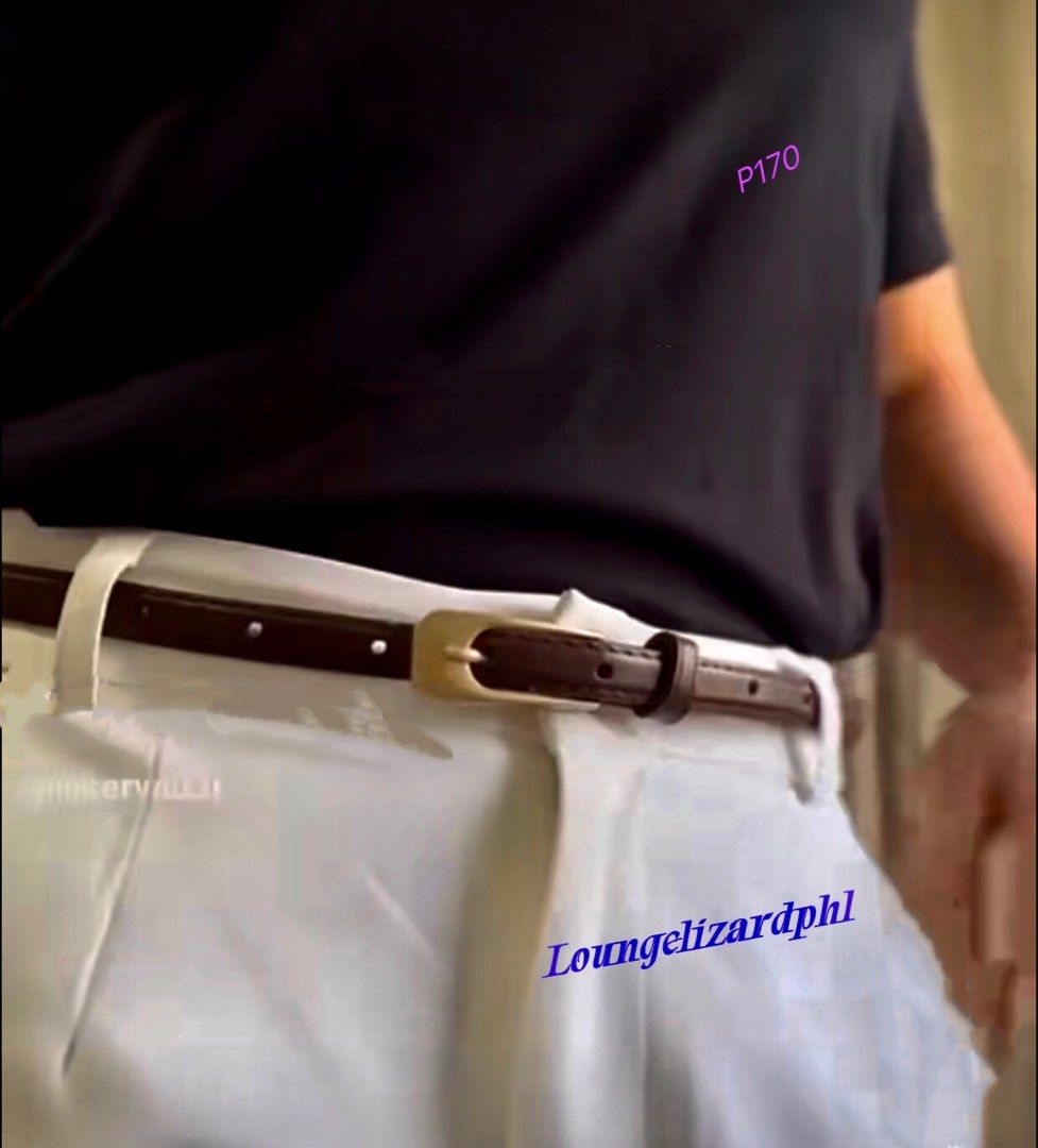 Black thin leather women belt (Category: Belts) located in Manila. Submitted by lineagecouture (Listing ID 1352885586, Image 2). Description: Tondo warehouse Black belt makapal L 39 inches via tapemeasure No cod May ibang kulay.