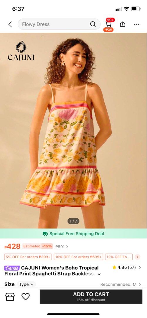 Boho Tropical Summer Mini Dress (Category: Dresses) located in Caloocan City. Submitted by minsh113 (Listing ID 1352963657, Image 1). Description: Brand new never been worn RFS: decluttering.